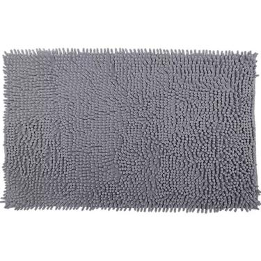 Imagem de Tapete Popcorn Antiderrapante 40x60cm Cinza