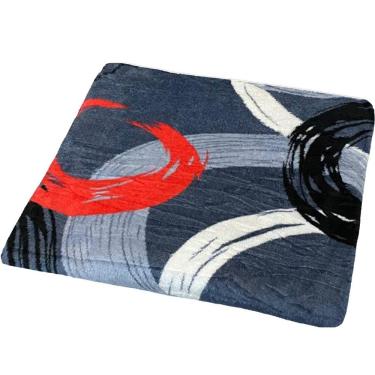 Imagem de Manta Casal Microfibra Colors Estampada 180x200cm Cinza Aço