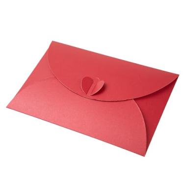 Imagem de 20 envelopes de vale-presente com fecho em forma de coração (vermelho)