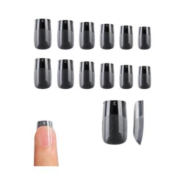 Imagem de Unhas Postiças Extra Longas E Transparentes, 120 Peças, Meia Cobertura