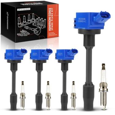 Imagem de A-Premium Conjunto azul de 8 bobinas de ignição e velas de ignição de irídio compatíveis com Toyota Camry 2018-2024, RAV4 2019-2024, Corolla 2019-2022 e Lexus ES250 2021-2024, NX250 2022-2023
