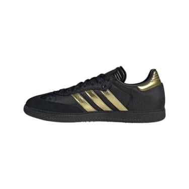 Imagem de adidas Unissex-adulto Cblack Goldmt Samba FMF Core BlackGold Gold met. 12 EUA, Multi, 11 Wide Women/10 Wide Men