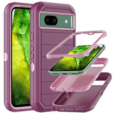Imagem de YmhxcY Capa para Pixel 8A (sem protetor de tela) com capa durável de 3 camadas à prova de queda/armadura à prova de choque, proteção contra quedas, capa de borracha sólida para Google Pixel 8A 15.5 cm