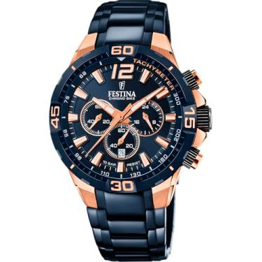Imagem de Festina Relógio cronógrafo masculino azul edição especial F20524/1, azul, pulseira, Azul, pulseira