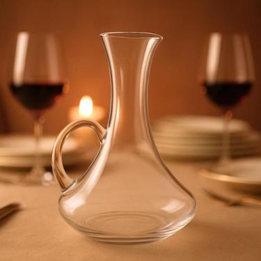 Imagem de Decanter De Vidro Com Alça Aerador Para Vinho 1,5l Wine - Hauskraft