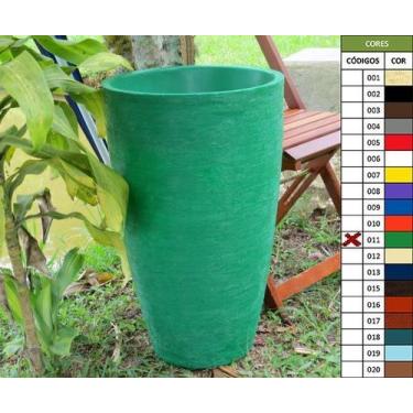 Imagem de Kit 2 Vaso Planta 65x40 Oval Moderno Polietileno - BGPLASTICOS, VERDE 