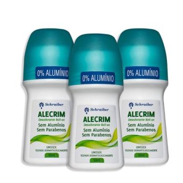 Imagem de Kit 3un Desodorante Roll On Natural Alecrim Schraiber 50ml Sem Alumínio