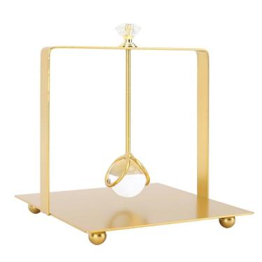 Imagem de Porta-guardanapos de metal para mesa, dispensador de guardanapos de mesa quadrado com barra central de metal sofisticada, suporte de guardanapo de coquetel moderno e elegante para casa, cozinha