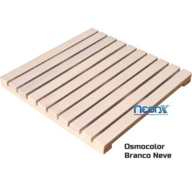 Imagem de Deck De Madeira Modular 50x50 cm Com Pintura Neonx, Osmocolor Branco N