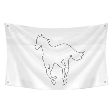 Imagem de 2but Bandeira de pônei branca faixa de metal alternativa faixa de tapeçaria decoração de faculdade 9,5 x 1,5 m pôster interno e externo (branco)