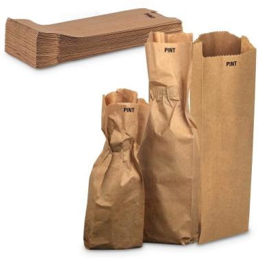 Imagem de Sacos de vinho MT Products Kraft Paper, pacote descartável de 100
