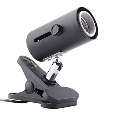 Imagem de superdream Suporte de luminária de réptil, soquete de suporte ajustável para chocadeira de animais de estimação, lagarto, tartaruga, cobra, aquário, habitat, lâmpadas de calor (preto)