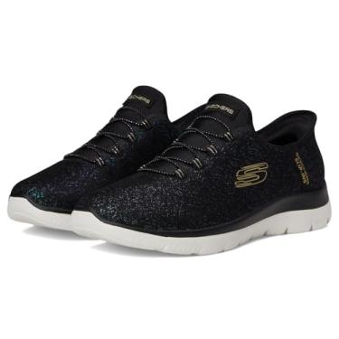 Imagem de Skechers Tênis feminino Summits-Lunar Glow Hands Free Slip-ins, Preto, dourado, 41