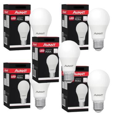 Imagem de Kit 05 Lâmpadas Led 9w Avant Bulbo 6500k Branco Frio Bivolt Para Casa 