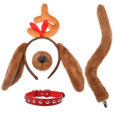 Imagem de Conjunto de orelhas e cauda de cachorro Antler HORME Brown para crianç