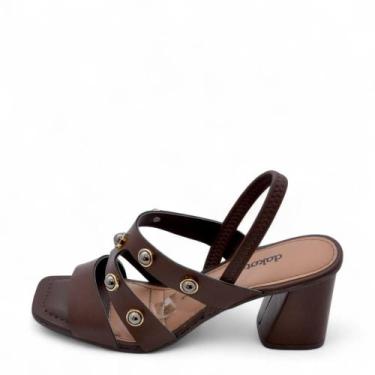 Imagem de Sandália Feminina Dakota Salto Médio REF: Y-9202, Cafe, 35