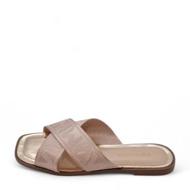 Imagem de Tamanco Feminino Via Marte Rasteiro REF: 292-003-01 REFLEXO, Dourado, 