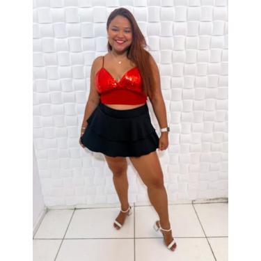 Imagem de Short saia plus size  - Donna Marry, Pink, G