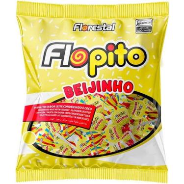 Imagem de Pirulito Flopito Beijinho 500g - Florestal