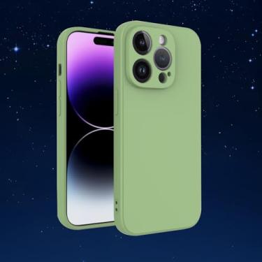 Imagem de Capa protetora de TPU fina e leve e macia com recursos à prova de choque e resistente a arranhões para smartphones (verde menta, iPhone16Pro)