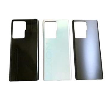 Imagem de SHOWGOOD Capa traseira de vidro para ZTE Axon 30 Ultra 5G A2022P 16.9 cm Reparação Substituição da bateria do telefone capa para porta + logotipo adesivo cola (branco sem lente)