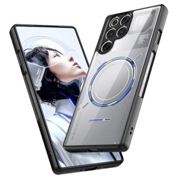 Imagem de Foluu Capa transparente para ZTE Nubia Red Magic 11 Pro/11 Pro+, [não amarela] [proteção militar contra quedas] capa fina protetora à prova de choque para Red Magic 11 Pro 2025 (preto + transparente)