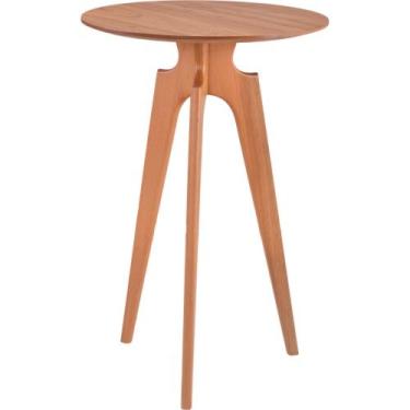 Imagem de Mesa Bistrô Alta Madeira Maciça Grécia Tampo Lâminado Amêndoa - Refina