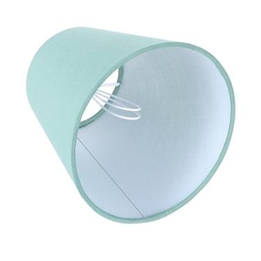 Imagem de DIYEAH Abajur de tecido feito à mão com clipe azul-petróleo pequeno abajur para acessório de iluminação decorativa doméstica