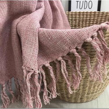 Imagem de Manta Para Sofá 250x180cm Protetora de Algodão para Decoração e Aconchego (Telha)