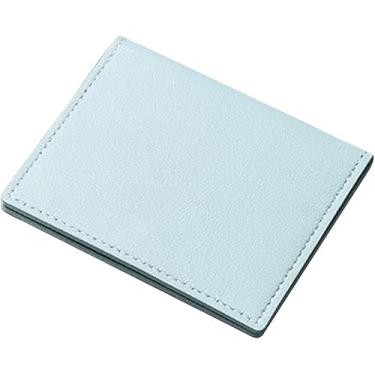 Imagem de Carteira minimalista de cor sólida, porta-moedas fina, porta-cartão de crédito feminino, Azul