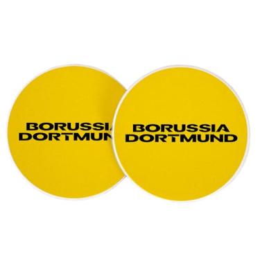 Imagem de Desert Cactus Borussia Dortmund FC Acessórios de carro BVB Alemanha Alemanha Die Schwarzgelben Soccer Absorvente Sandstone Cup Coasters Licenciado Conjunto de 2 (Design D)