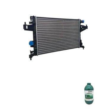 Imagem de Kit Radiador GM Agile Montana 1.4 1.8 + Aditivo Radiador Lubrax Verde Concentrado 1L