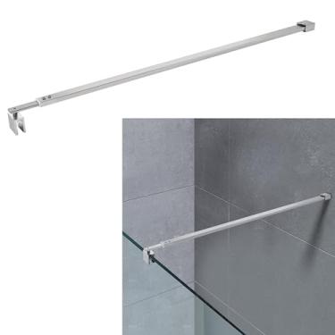 Imagem de Barra de suporte para porta de chuveiro, comprimento ajustável 27 3/12.7 cm-47 1/12.7 cm (700 mm-1200 mm) para painel de porta de vidro sem moldura de 5/16" (8 mm) a 3/8" (10 mm) de espessura, prata