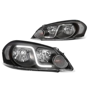 Imagem de PM PERFORMOTOR Substituição de farol de barra de luz LED de canto transparente preta compatível com 06-13 Impala / 14-16 Impala Limited / 06-07 Monte Carlo, PMHL-CIMP-278.1 kg-BC