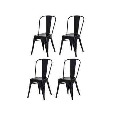 Imagem de Kit 4 Cadeiras Tolix Iron Industrial Preta