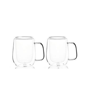 Imagem de Conjunto 2 Copos com Alça Parede Dupla 350ml Borossilicato