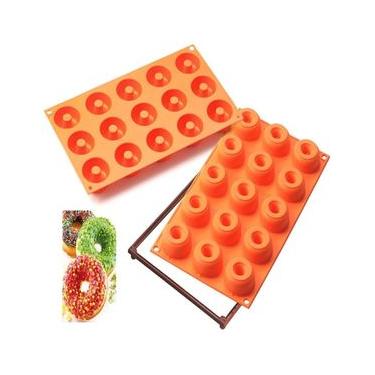 Imagem de Forma Mini Donuts em Silicone 15 Moldes Small Silikomart