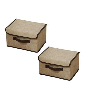 Imagem de KIT 2/3 Caixas Mutiuso Organizadora Colors Dobravel para armarios, guarda roupas(PEQUENO BEGE, 2 UNIDS)