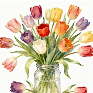 Imagem de kaiwern 2 peças de capas de almofada floral primavera verão 45,7 x 45,7 cm capa de almofada de tulipa flor colorida para casa de fazenda, ao ar livre, interior, casa, sala de estar, sofá-cama