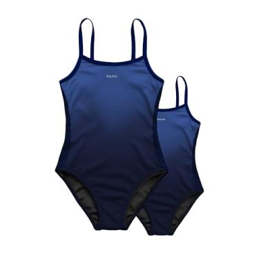 Imagem de COMBO MÃE E FILHA PAR MAIÔS WATER TECH COM FORRO E PROTEÇÃO UV CORES (Azul Marinho, GG e 8)