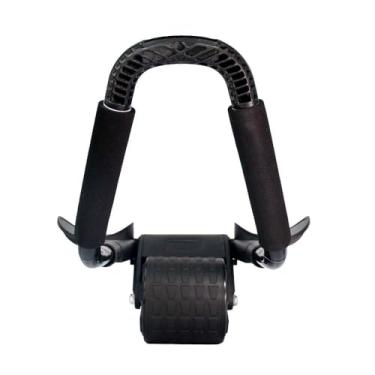 Imagem de Roda Abdominal Dupla com Apoio para Cotovelos, Suporte para Celular, Rodas Emborrachadas, Capacidade 100kg, Inclui Tapete para Joelhos