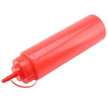 Imagem de GLOGLOW Pote de óleo/garrafa de óleo para Molho e Creme, Plástico de 720 Ml Com Bico Estreito, Tampa Removível, Branco/amarelo/vermelho, Dispensador de Condimentos de 10 Unidades Nan (Vermelho)