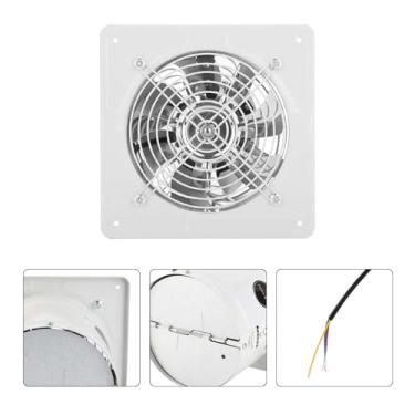 Imagem de GLOGLOW Ventilador Elétrico Exaustor de Banheiro, Ventilador de Ventilação Montado na Parede de 40 W 220 V, Baixo Ruído, Metal, Branco, para Cozinha Doméstica e Garagem, Eletrodomésticos de 7,48 X