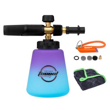 Imagem de Tucool Racing Canhão de espuma ajustável para Karcher K2-K7 (exclui série PS) | 1300-3600 PSI | Lança espessa de espuma de neve para lavagem de carro (violeta)