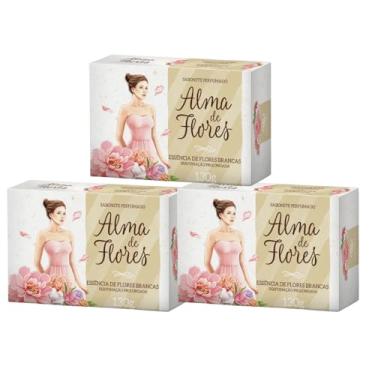 Imagem de Kit 3 Sabonete Alma de Flores Brancas 130g