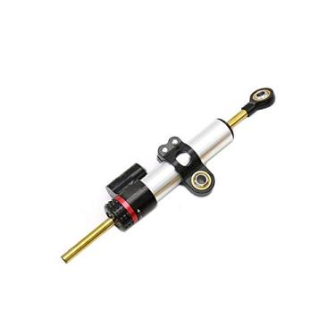 Imagem de AEHON Estabilizador de direção de amortecedor CNC para motocicleta, controle de segurança invertido linear com suporte para YZF R6 2006-2017 YZFR1 kit de montagem (azul claro)