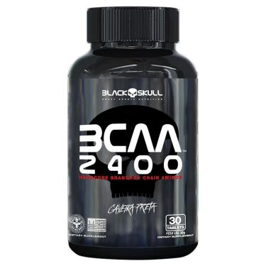 Imagem de BCAA 2400 - AMINOÁCIDOS - 30 TABLETS BCAA 2400 30 TBS CAVEIRA PRETA-Unissex