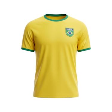 Imagem de Camisa Brasil Uniforme 1 Torcedor Amarelo - Masculino-Masculino