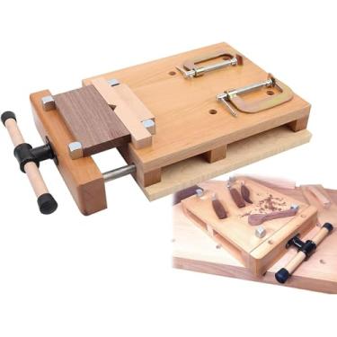 Imagem de Bancada De Trabalho Portátil Bancada De Trabalho De Torno De Carpintaria Bancada De Trabalho De Madeira Ajustável Para Ferramentas De Carpintaria Acessórios Com Alicate Multiuso De Nariz C