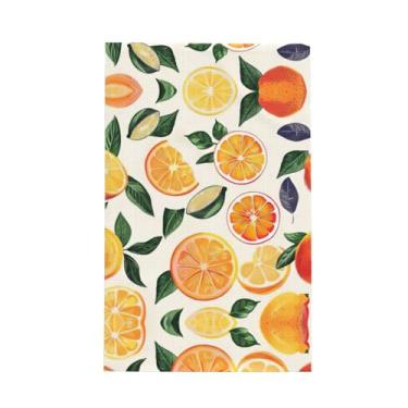 Imagem de XLLingL Toalhas de cozinha de waffle com estampa de frutas cítricas, panos de prato de microfibra, para decoração e limpeza de cozinha - 1 peça